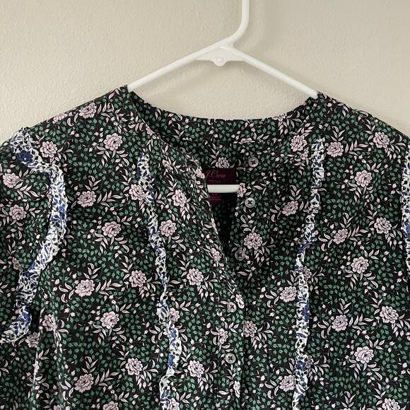 J. Crew x Liberty Franklyn Floral Ruffle Sleeve Blouse (XS) - Picture 3 of 7